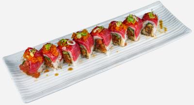 IN: spicy tuna, cucumber OUT: tuna, tobiko, scallion with carpaccio sauce Pink Lady